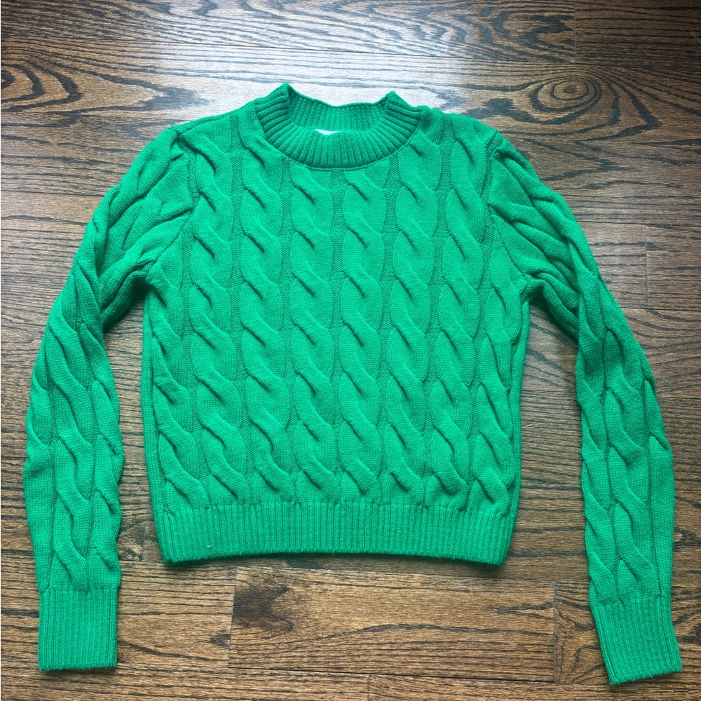 Reserved Cable Knit Jumper in Green